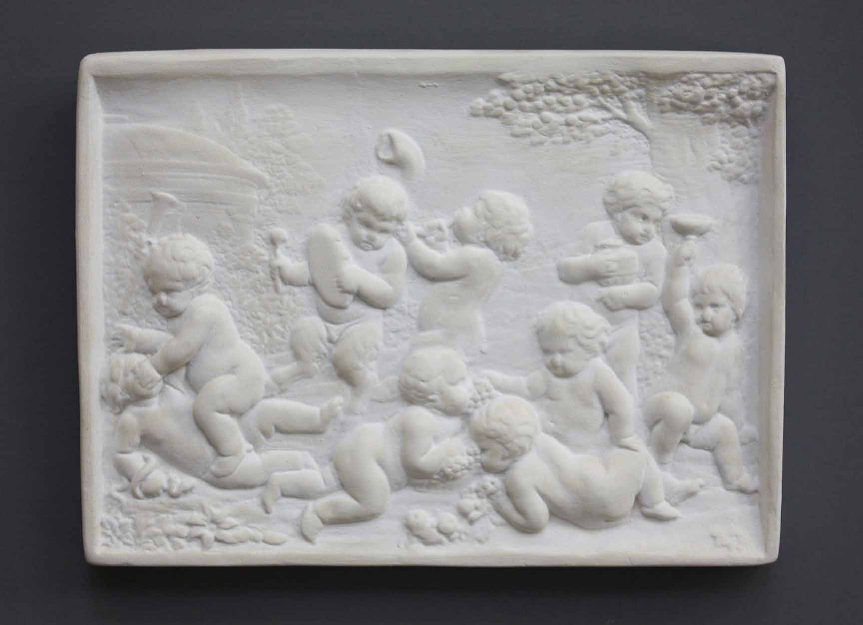 Vintage-Cherubs Children Playing with a Goat And purchases Cherubs and Satyrs Rejoicing