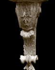 Photo of plaster sculptural ornament from the Renaissance on a black background